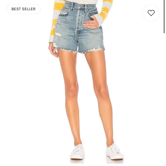 AGOLDE Dee Super High Rise Short in Ricochet - Picture 1 of 9